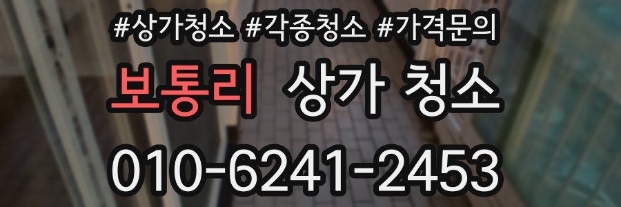 보통리 상가 청소