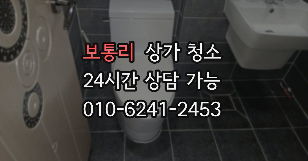 보통리 상가 청소