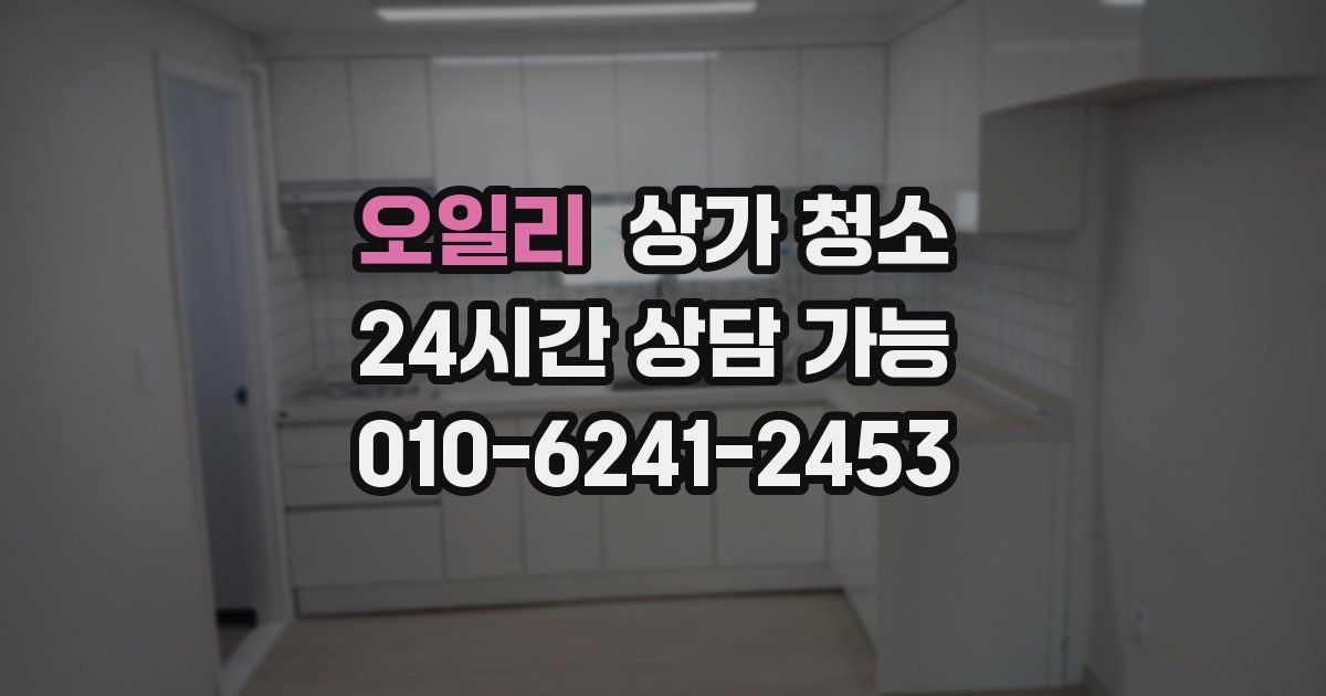 오일리 상가 청소