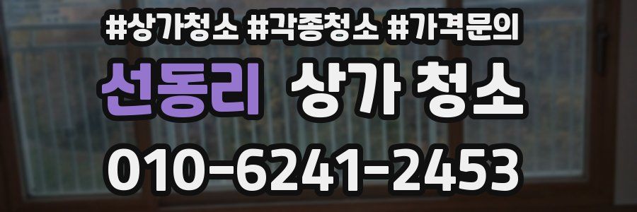 선동리 상가 청소