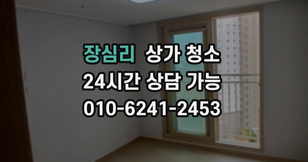 장심리 상가 청소