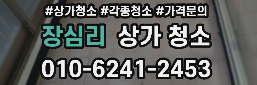 장심리 상가 청소