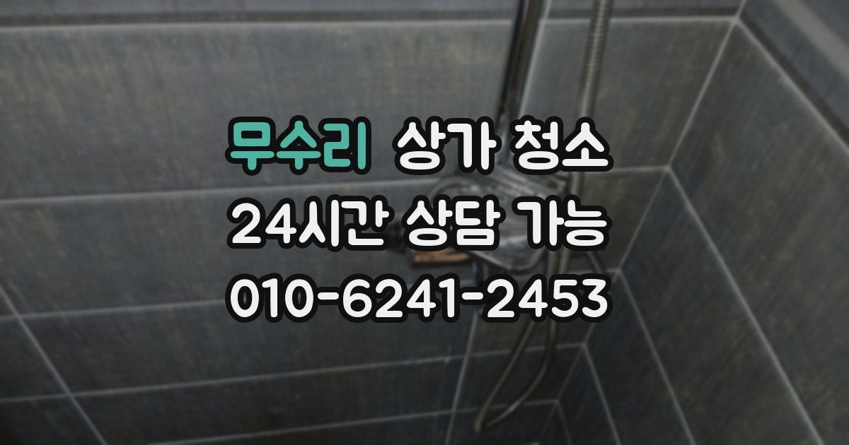 무수리 상가 청소