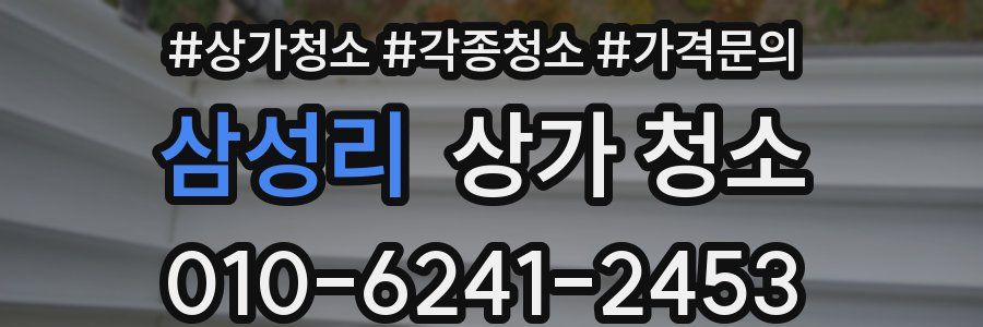 삼성리 상가 청소