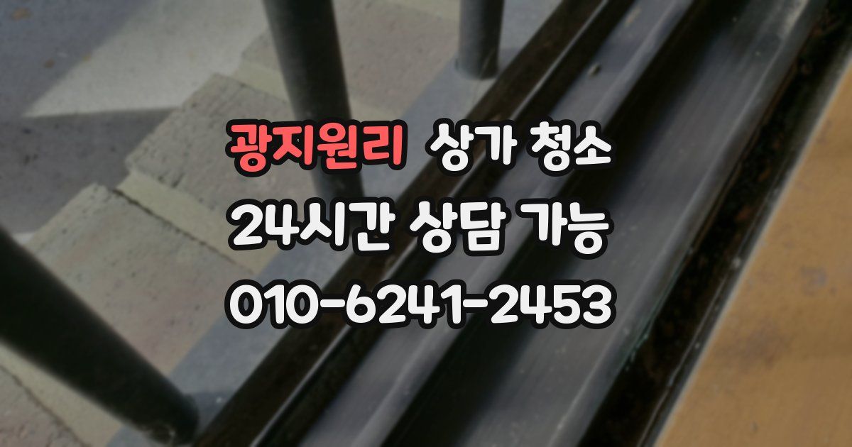 광지원리 상가 청소
