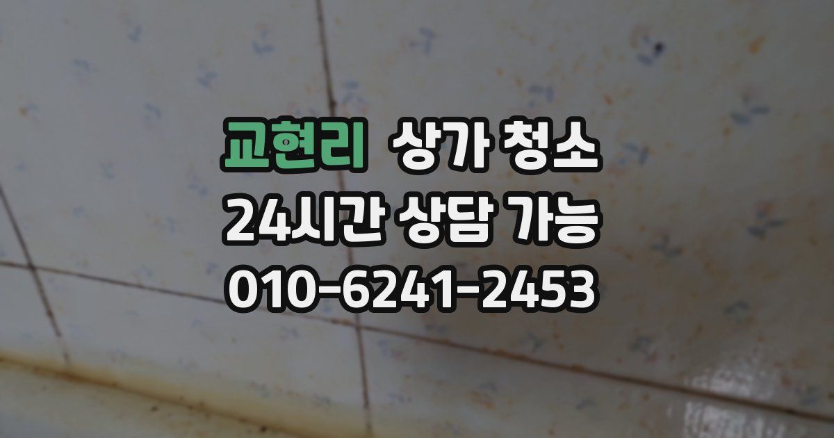 교현리 상가 청소