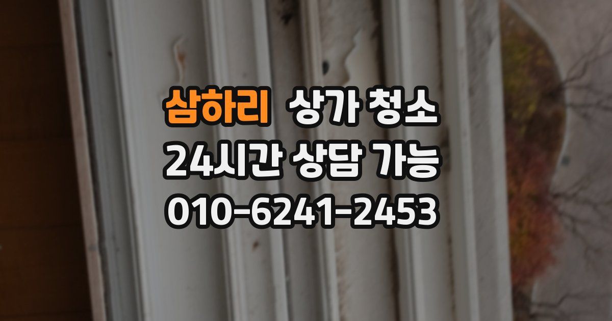 삼하리 상가 청소