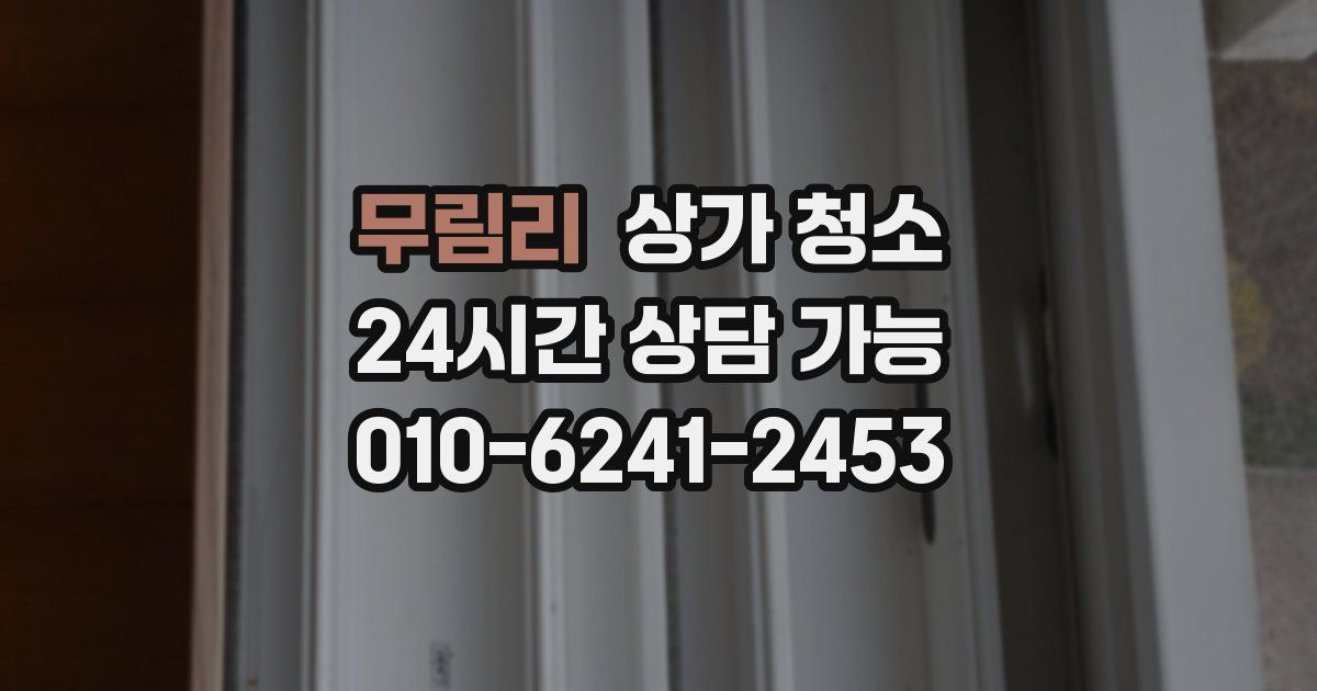 무림리 상가 청소