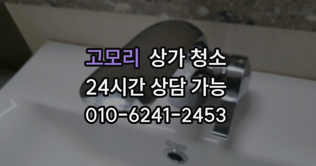 고모리 상가 청소
