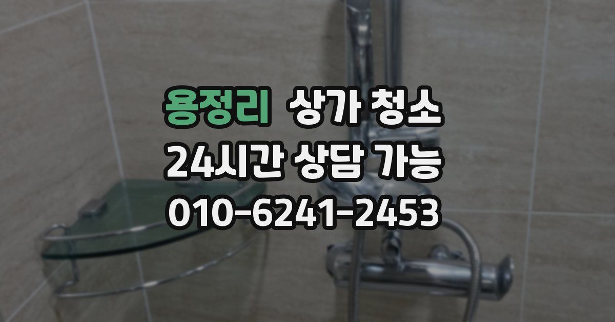 용정리 상가 청소