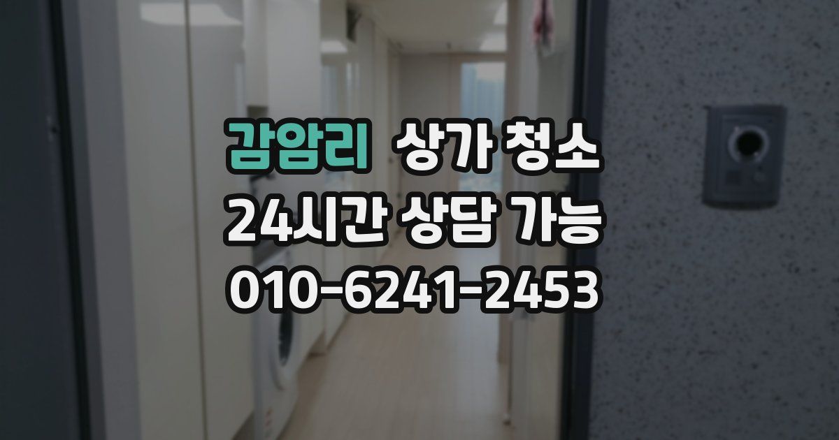 감암리 상가 청소