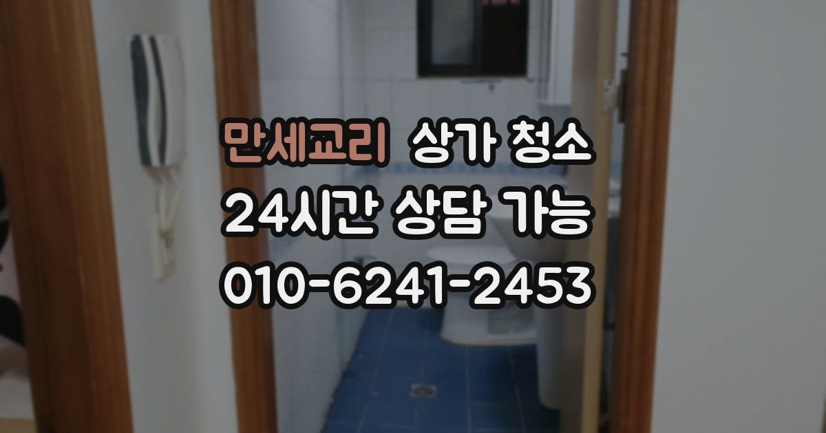 만세교리 상가 청소