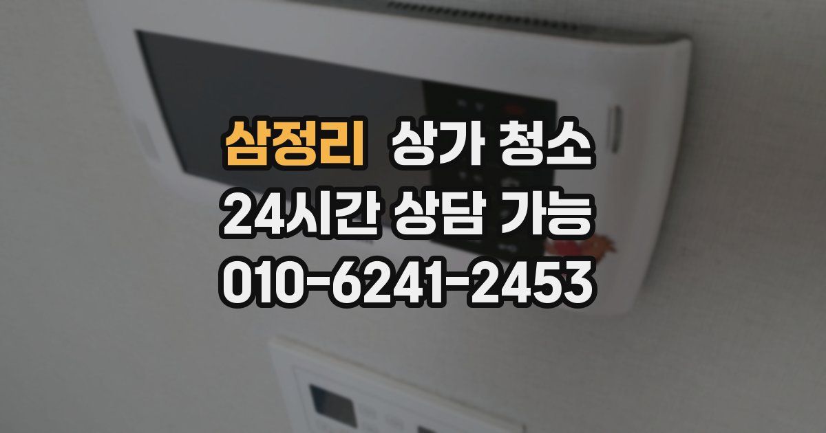 삼정리 상가 청소