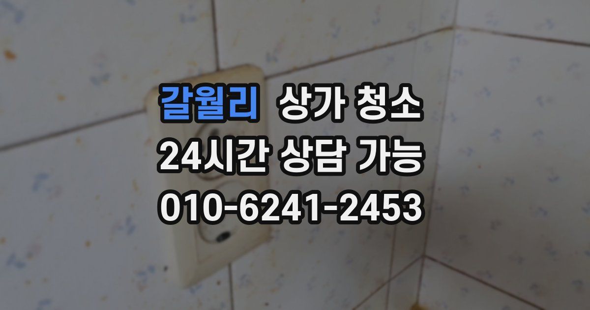 갈월리 상가 청소