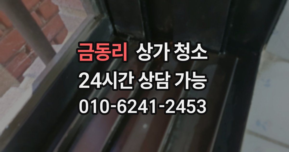 금동리 상가 청소