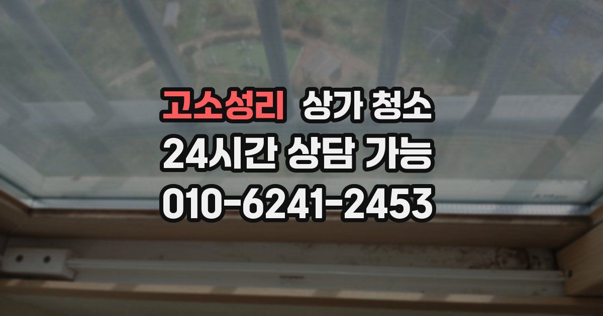 고소성리 상가 청소