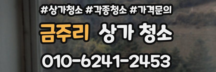 금주리 상가 청소