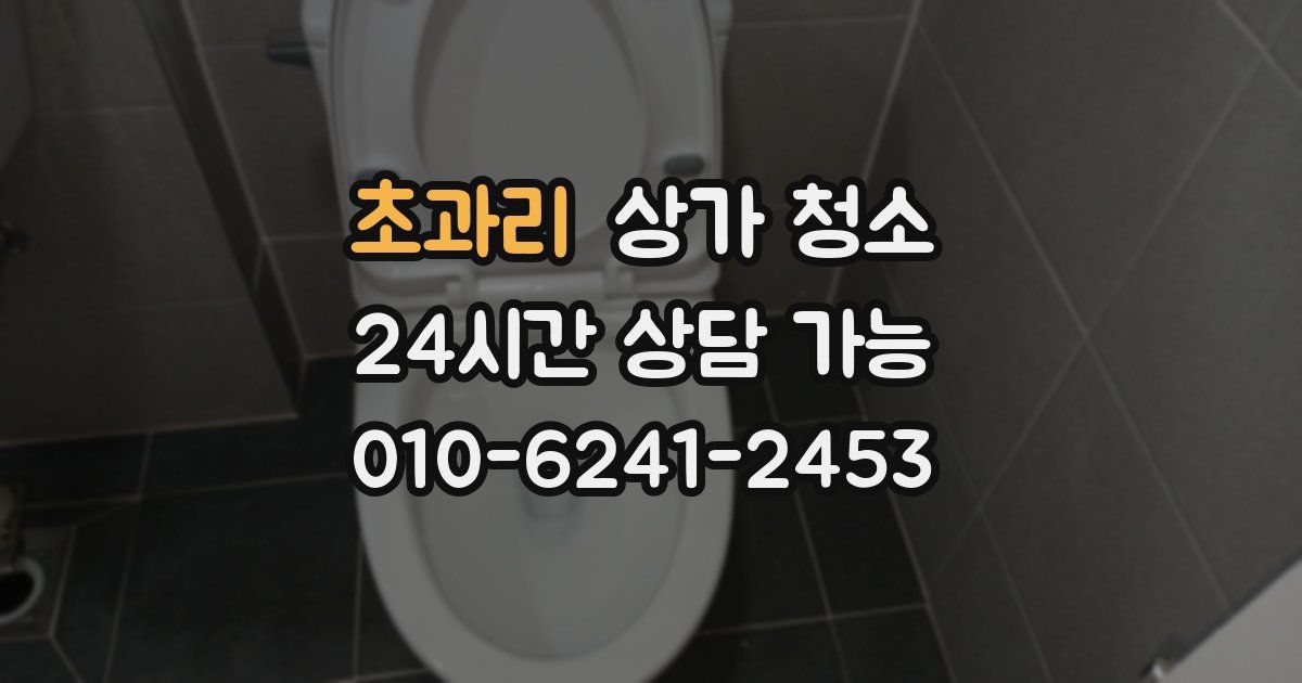 초과리 상가 청소