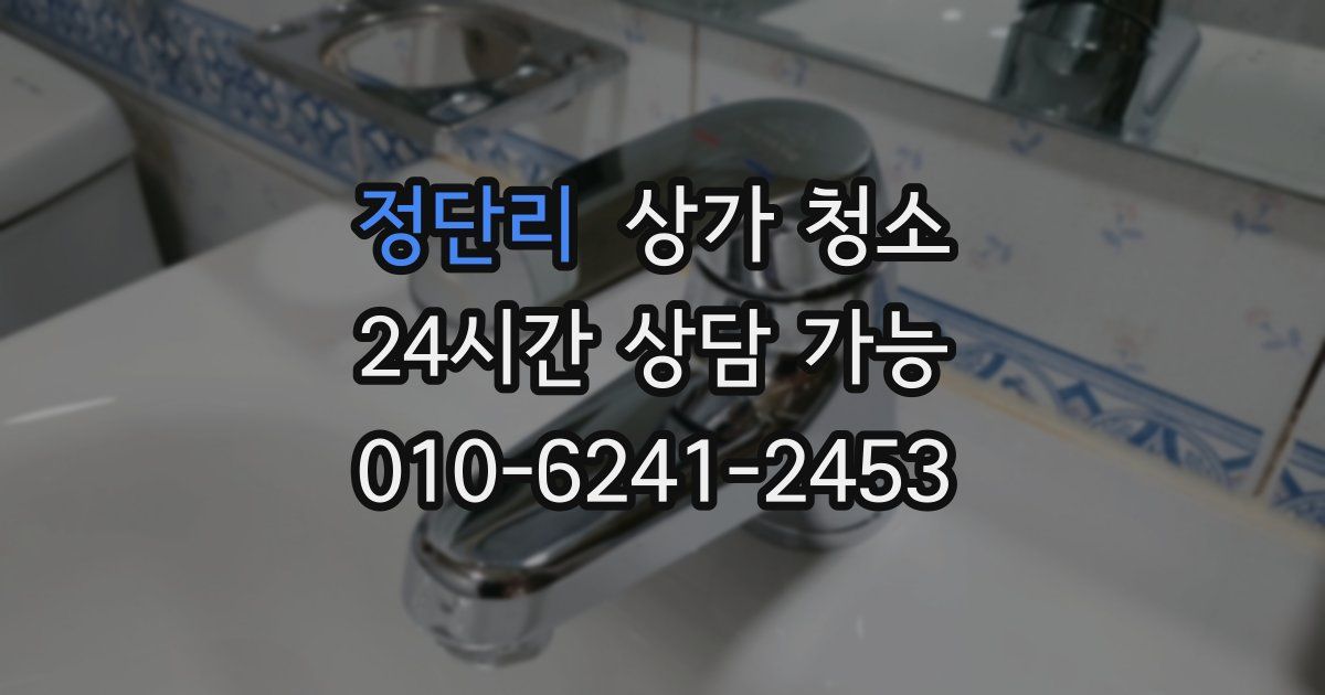 정단리 상가 청소