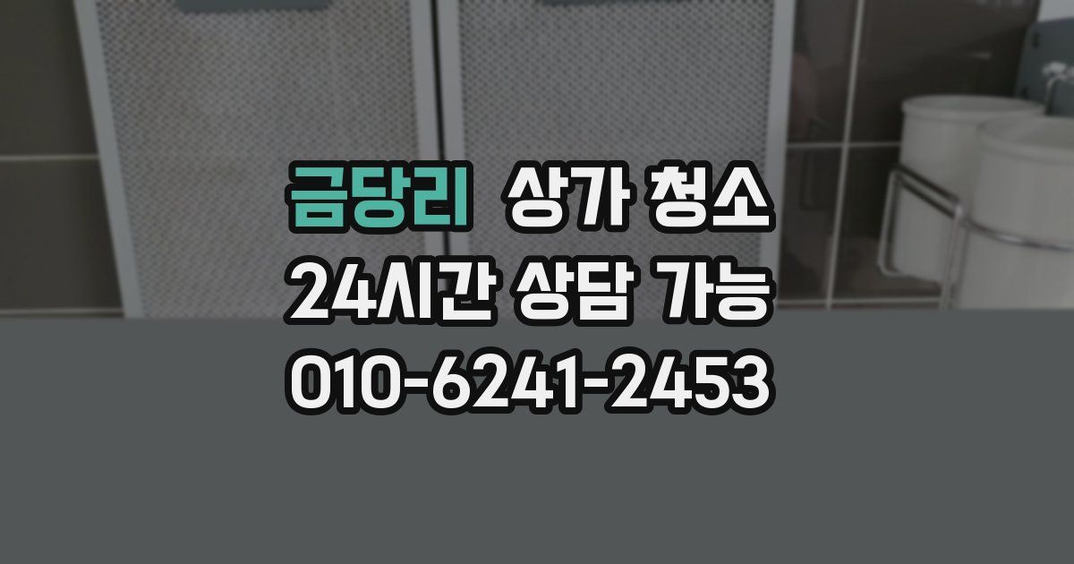 금당리 상가 청소