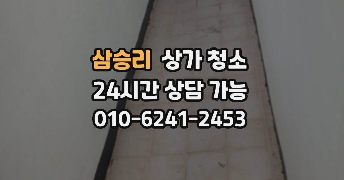 삼승리 상가 청소