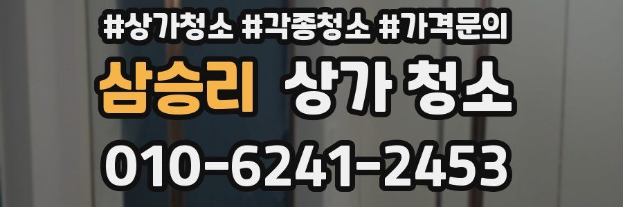 삼승리 상가 청소