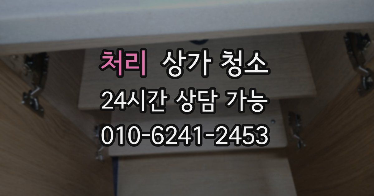 처리 상가 청소