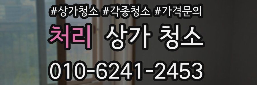 처리 상가 청소