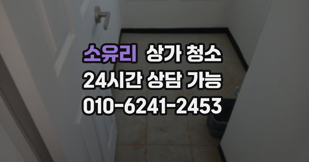 소유리 상가 청소