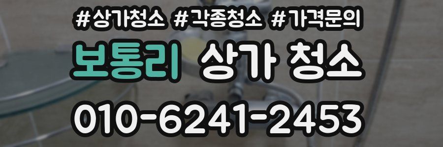 보통리 상가 청소