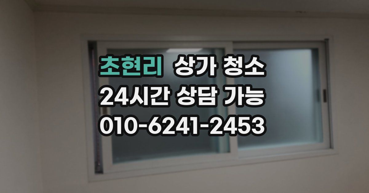 초현리 상가 청소