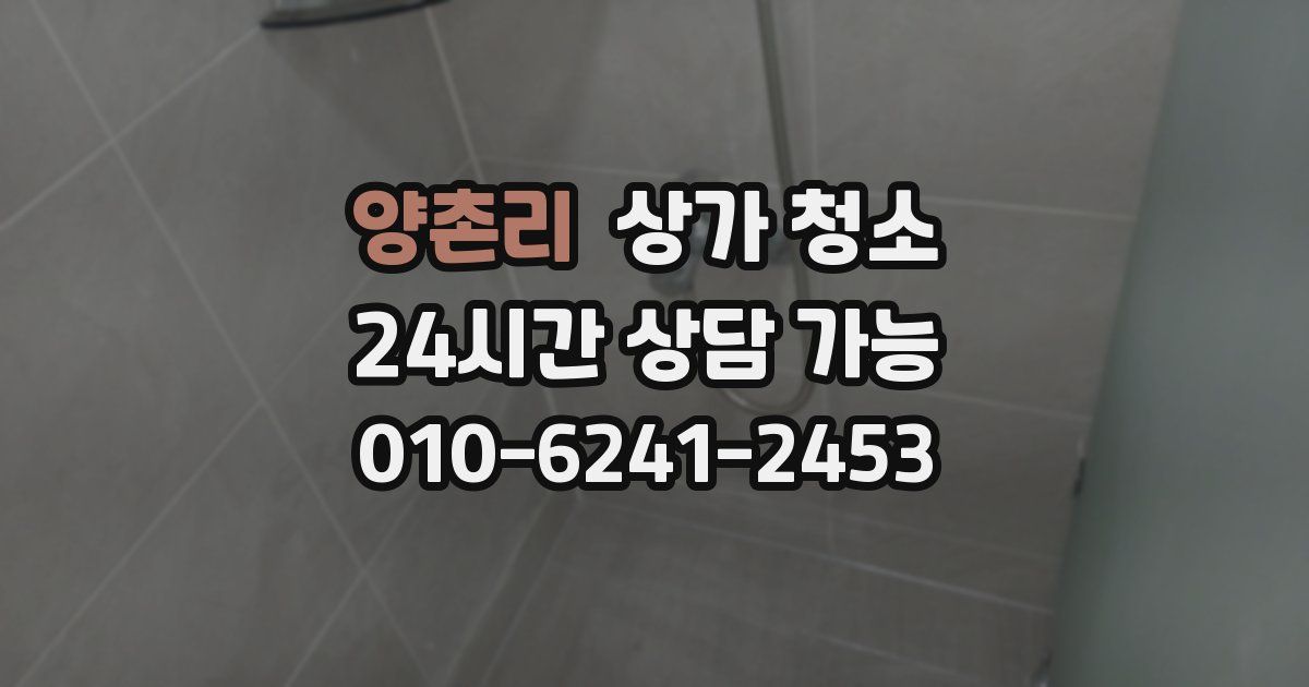 양촌리 상가 청소
