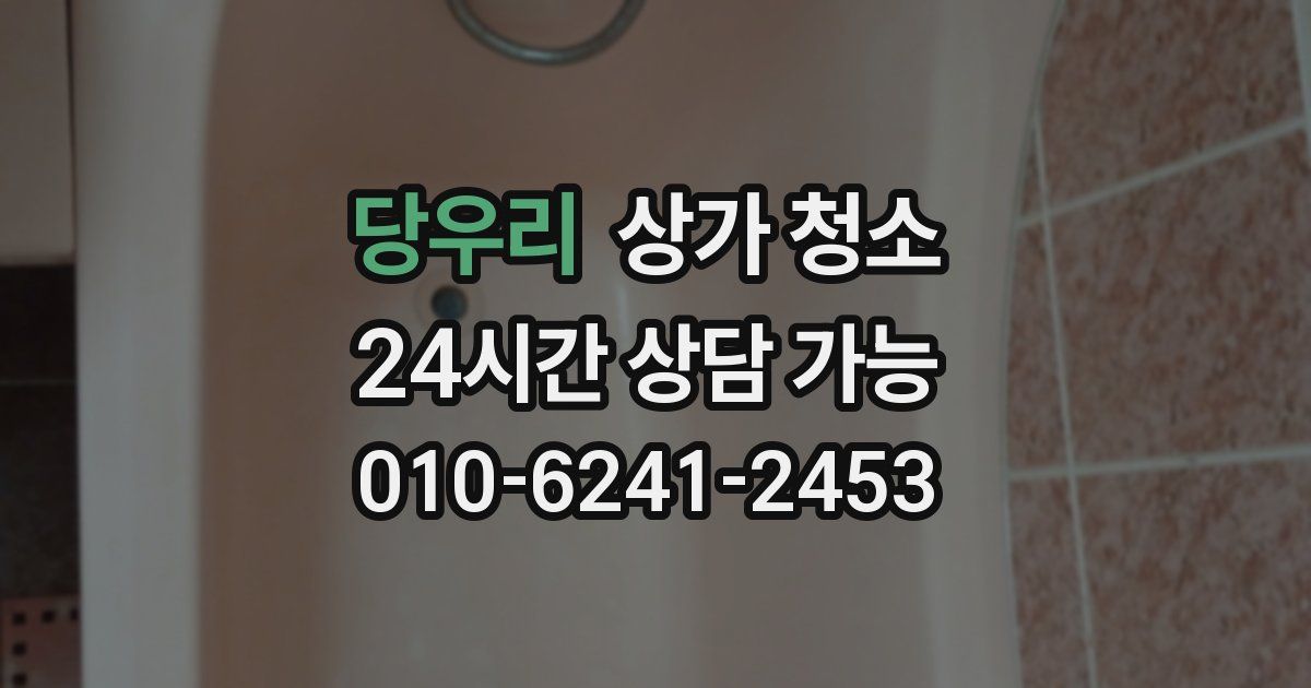 당우리 상가 청소
