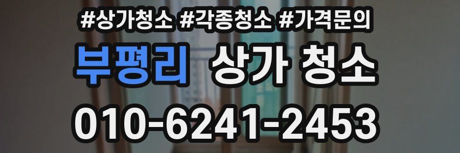 부평리 상가 청소