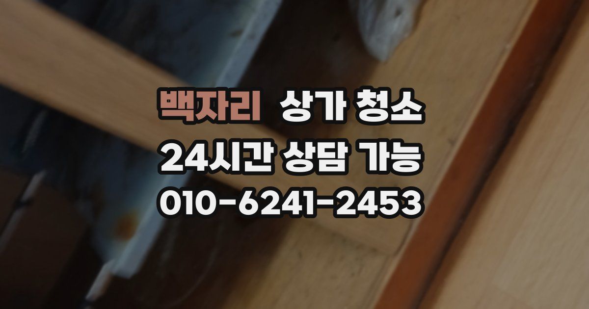백자리 상가 청소