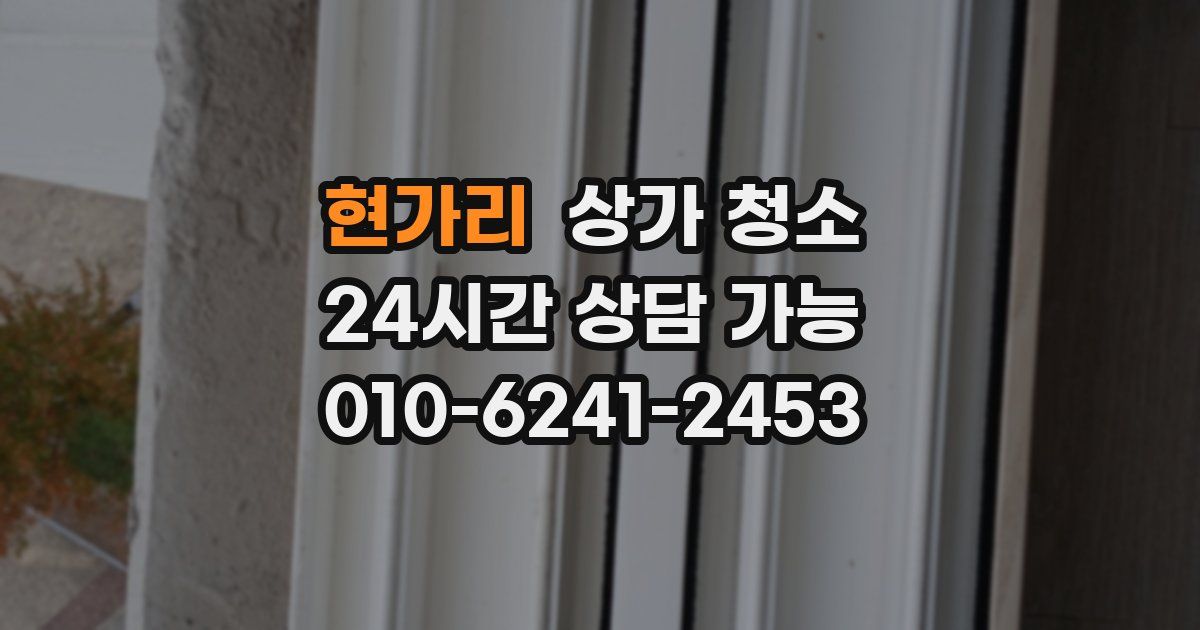 현가리 상가 청소