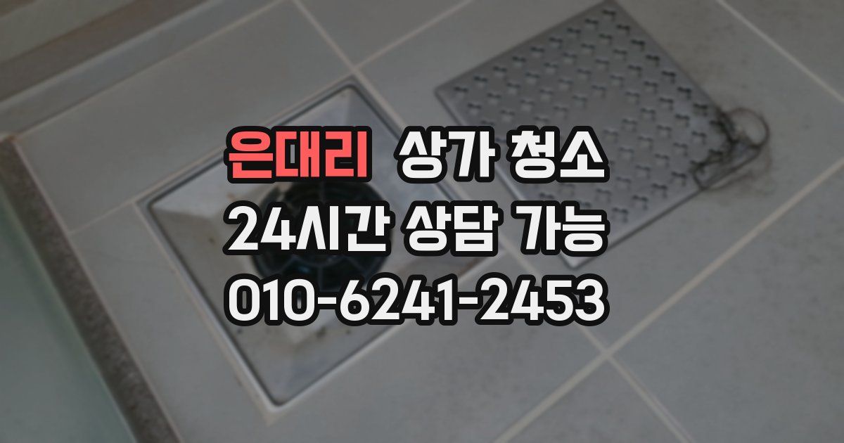 은대리 상가 청소