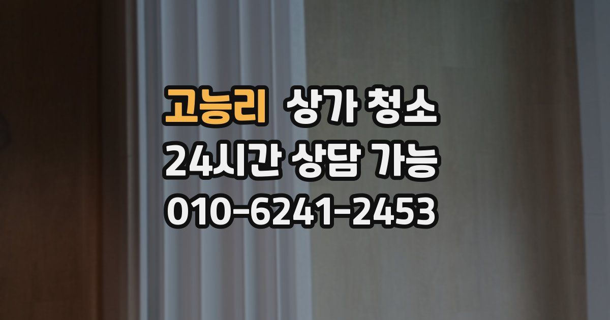 고능리 상가 청소