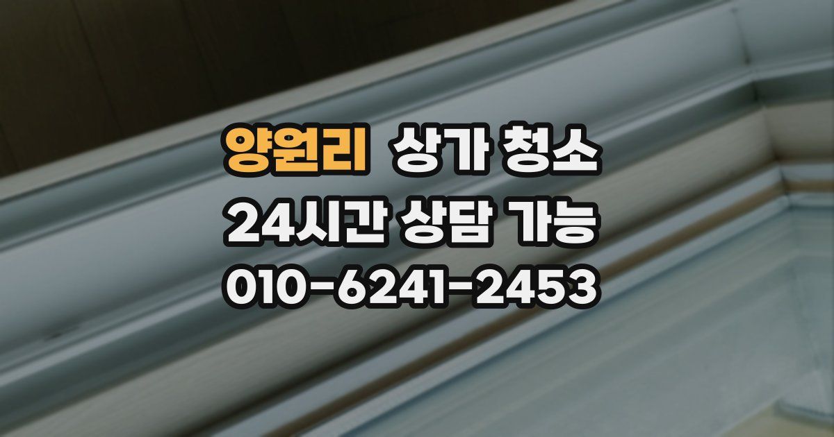 양원리 상가 청소
