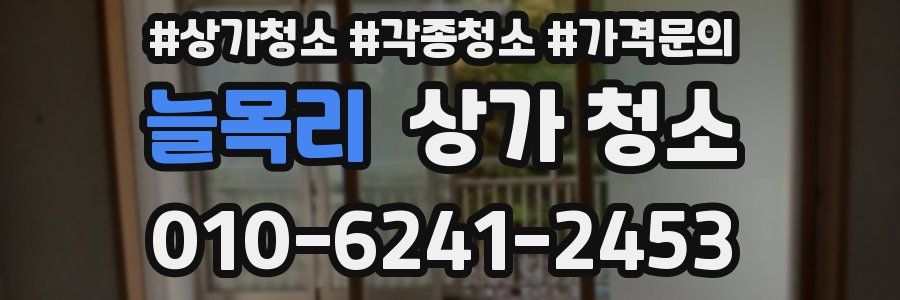 늘목리 상가 청소