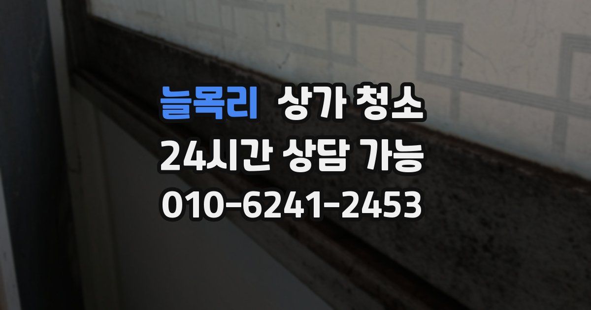 늘목리 상가 청소