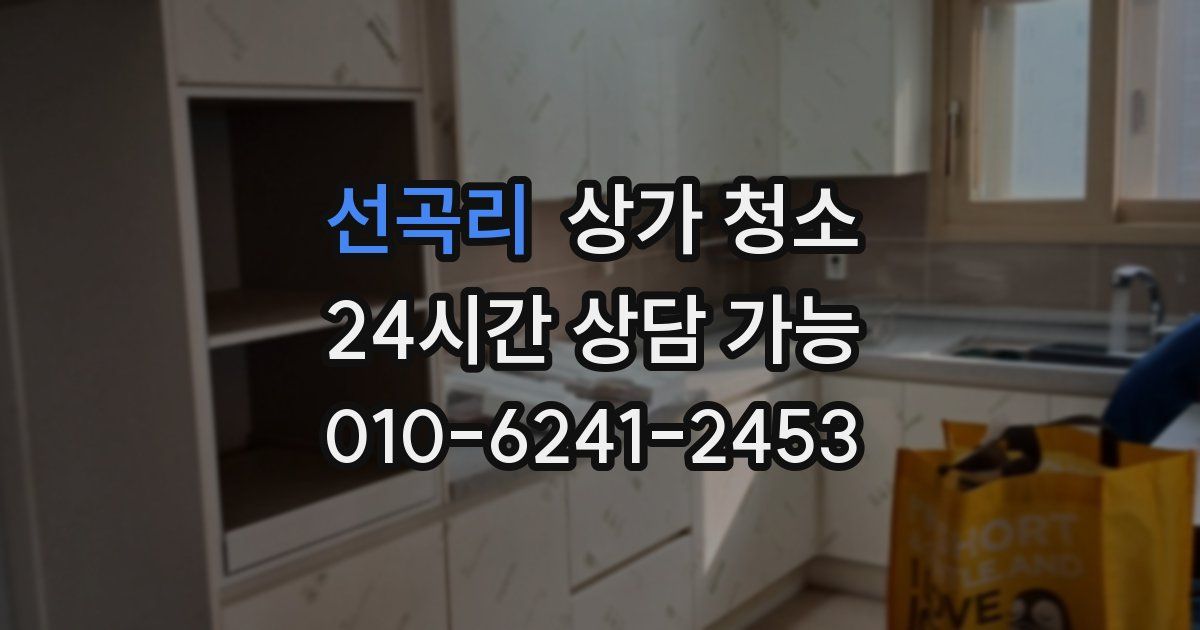 선곡리 상가 청소