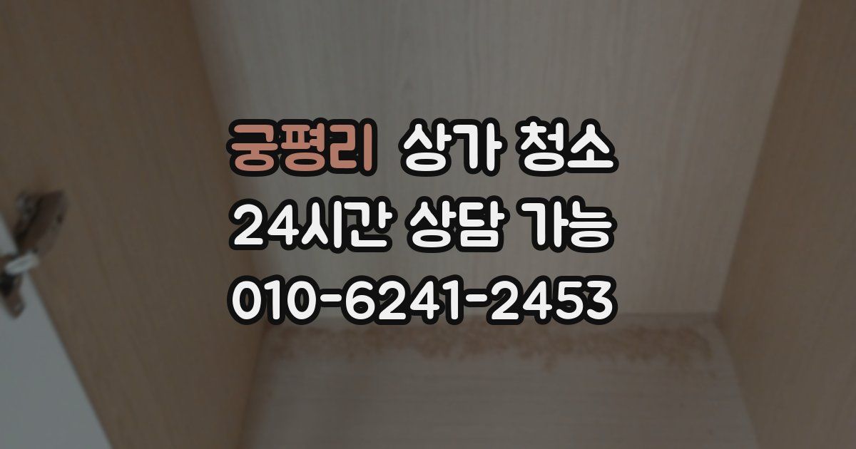 궁평리 상가 청소