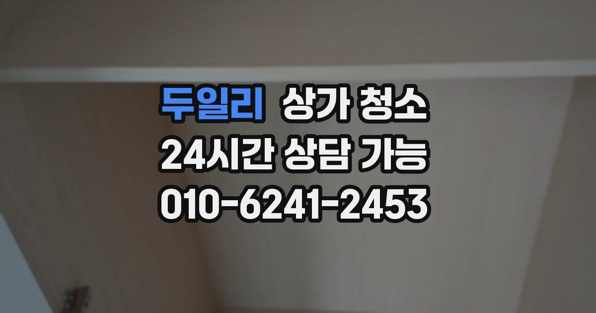 두일리 상가 청소