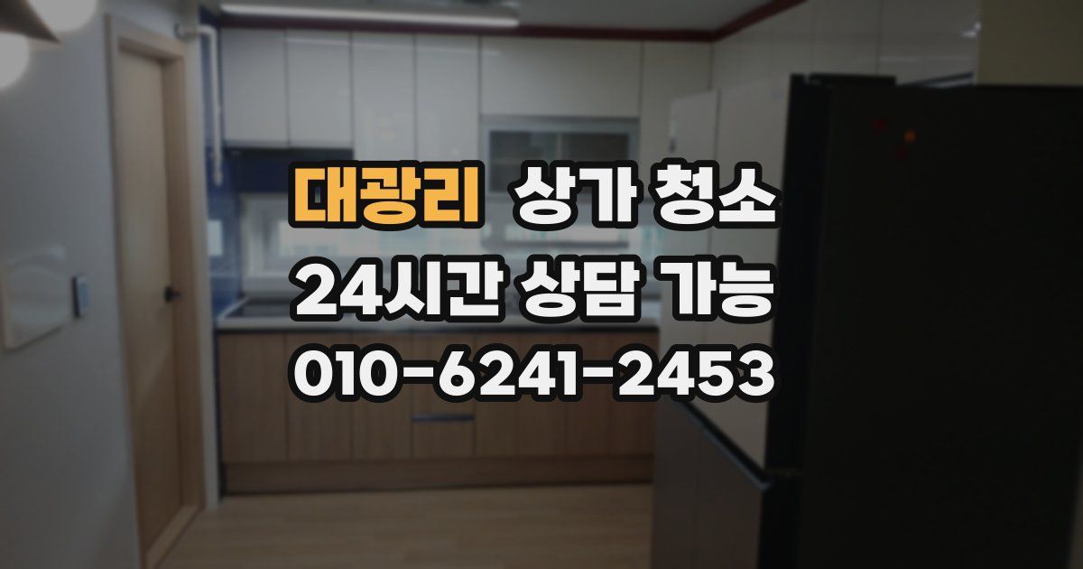 대광리 상가 청소