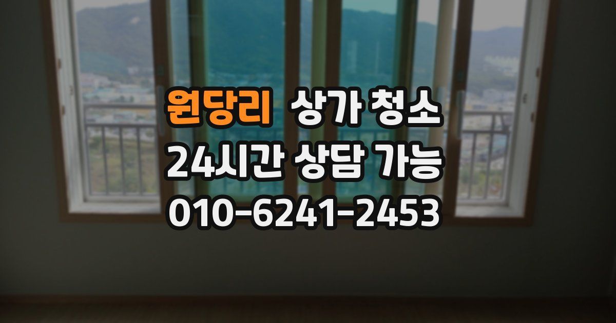 원당리 상가 청소