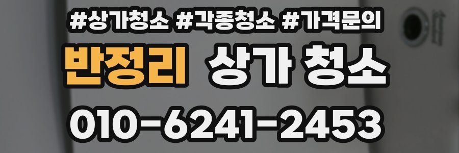 반정리 상가 청소