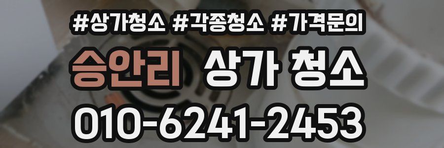 승안리 상가 청소