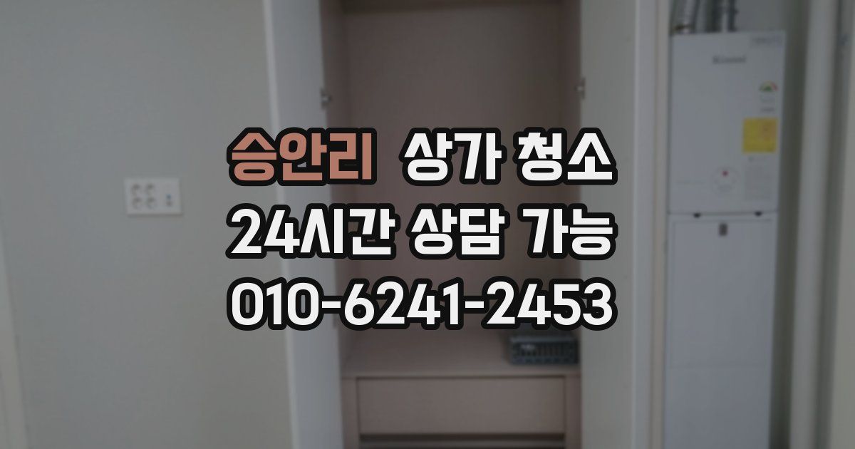 승안리 상가 청소