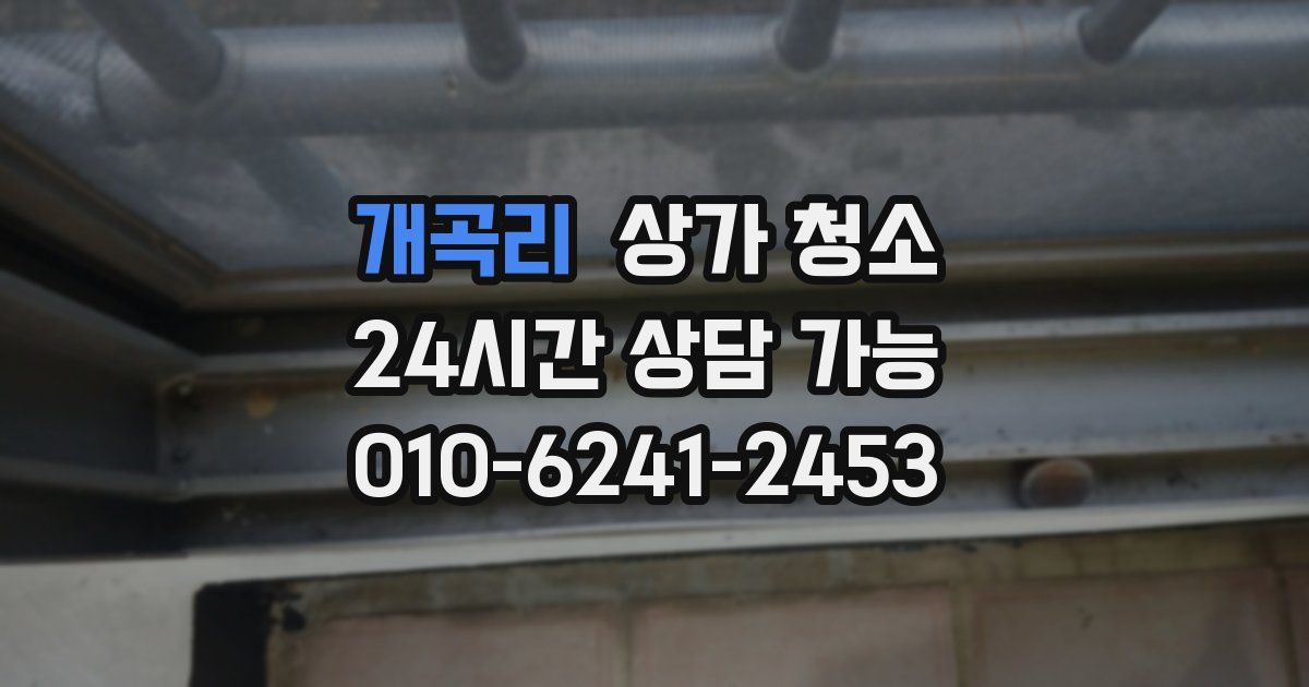 개곡리 상가 청소